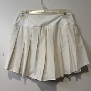 Old Navy Womens‎ White Pleated Active Skort StretchTech Quick Dry M Pickleball